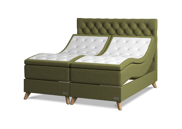 Bild på Ekens Elegans ställbar 2 st 90x200 mossa m/f bm gavel ben