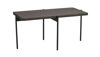 Bild på SHELTON Sidobord brunoljad ask L95, B50 H45cm svart metall