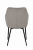 Bild på REILY karmstol grå sammet/svarta metall ben