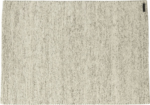 Bild på CLAYTON handknuten matta ljusgrå/ull 140x200 cm