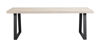 Bild på BROOKLYN matbord 220x95 vitpigm ek/U-ben svart met