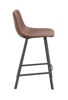 Bild på AUBURN stol brunt konstläder/svarta metall ben