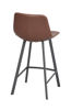 Bild på AUBURN stol brunt konstläder/svarta metall ben