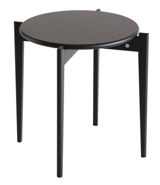 Bild på TILIA Soffbord Ø51 H.48 Svartbetsad Ek