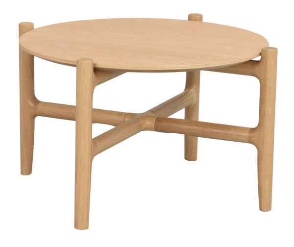 Bild på HOLTON Soffbord Ø 55cm massiv ek, mdf ekfanér bordsskiva