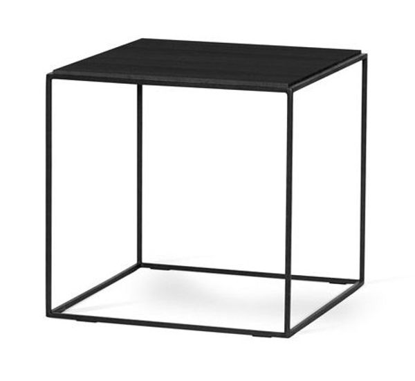 Bild på LIME Soffbord L 50 B 50 H 48 svartbetsad fanérad ask/svart metall