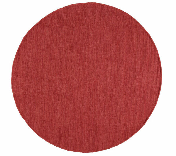 Bild på EDEN Flatvävd ullmatta röd Ø160 cm