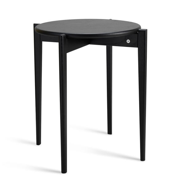 Bild på TILIA Fåtöljbord Ø51 H55 svartbetsad ek
