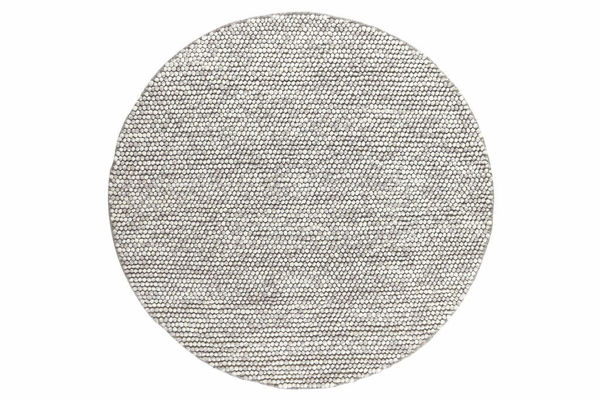 Bild på NATURE Handvävd ullmatta 3, beige Ø 150 cm