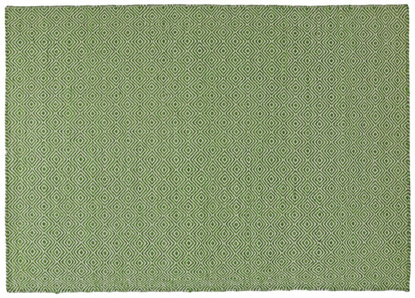 Bild på ORISSA Handvävd ullmatta olivgrön 135/190