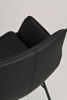 Bild på LOWELL Karmstol svart läder/svart metall stag