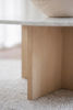 Bild på BROOKSVILLE soffbord runt Ø90 vit marmor/vitpigment ek