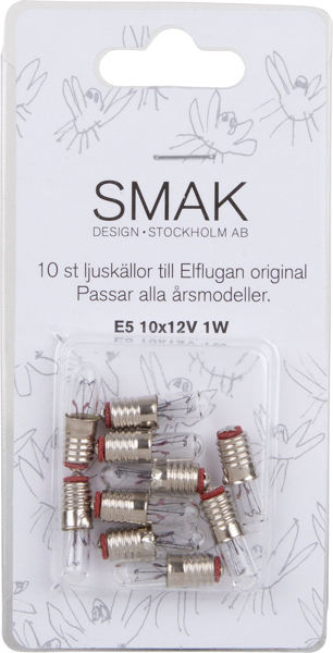 Bild på Reservlampa Elflugan E5 12v 1w 10-pack Lundgren & Strandber