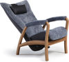 Bild på RELAX Fast fåtölj fårskinn Grey/Facet 4 mörkgrå/Classic svart/oljad ek