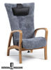 Bild på RELAX Fast fåtölj fårskinn Grey/Facet 4 mörkgrå/Classic svart/oljad ek