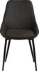 Bild på SIERRA stol microfiber mörkgrå/svarta metall ben