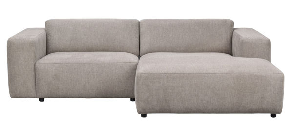 Bild på WILLARD 3-sits soffa med schäslong H beige tyg (k1)