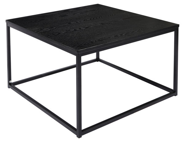Bild på NARANO Soffbord 80x80 H48 svartlackad askfaner/metall