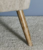 Bild på MARLON Fåtölj i tyg boucle Biscuit, patinerade, lackade träben, maxvikt 130 kg