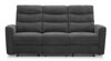Bild på WILLIS 3-sits soffa m 2 recliner manuell tyg Topeka C547 grå