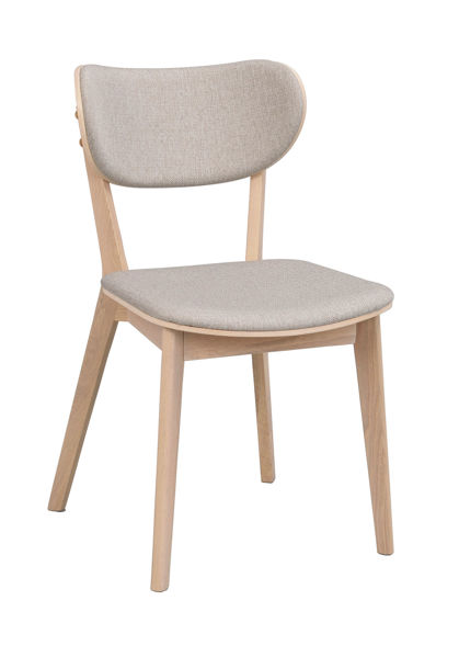 Bild på KATO stol vitpigmenterad ek/grå-beige tyg
