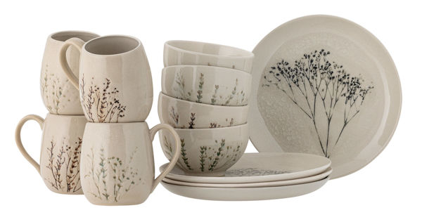 Bild på BEA Frukostset, Natur, Stenkeramik - set med 12 delar