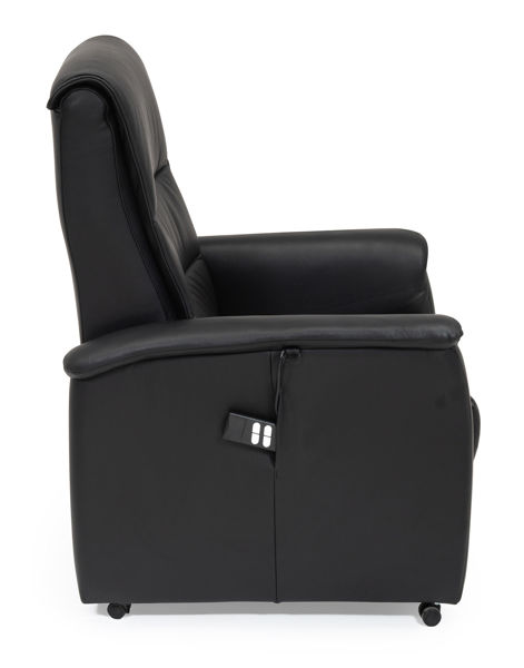 Bild på CAESAR Reclinerfåtölj 2 motor LiftUp Medium läder Soleda/skai 441 svart