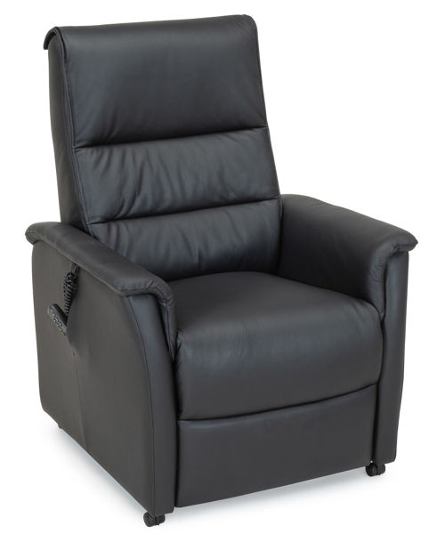 Bild på CAESAR PLUS Reclinerfåtölj 2 motor LiftUp Large läder Soleda/skai 441 svart