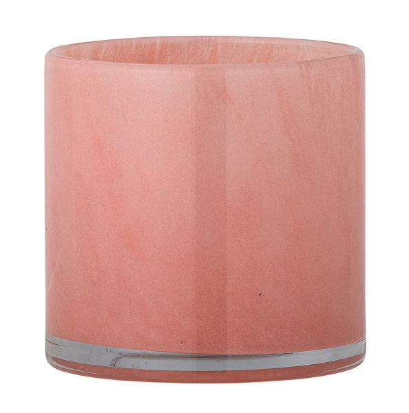 Bild på SAKKARA Ljuslykta, Rosa, Glas, D8xH8 cm