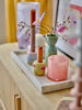 Bild på SAKKARA Ljuslykta, Rosa, Glas, D8xH8 cm