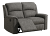 Bild på STALLONE Reclinersoffa 2-sits tyg grå, manuell recliner., sitthöjd 48, sittdjup 55, sittbredd 103 cm