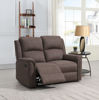 Bild på STALLONE Reclinersoffa 2-sits tyg brun, manuell recliner., sitthöjd 48, sittdjup 55, sittbredd 103 cm