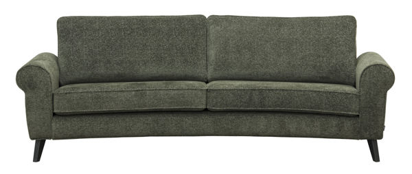 Bild på LIBERTY Svängd 3-sits soffa 1473 tyg Nicole 11346-29 bottle green, arm 2, ben nr 1 svart