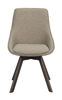 Bild på ALISON stol mörkbeige tyg/bruna ekben snurr
