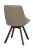 Bild på ALISON stol mörkbeige tyg/bruna ekben snurr