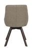 Bild på ALISON stol mörkbeige tyg/bruna ekben snurr