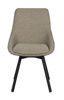 Bild på ALISON stol mörkbeige tyg/svarta metallben snurr