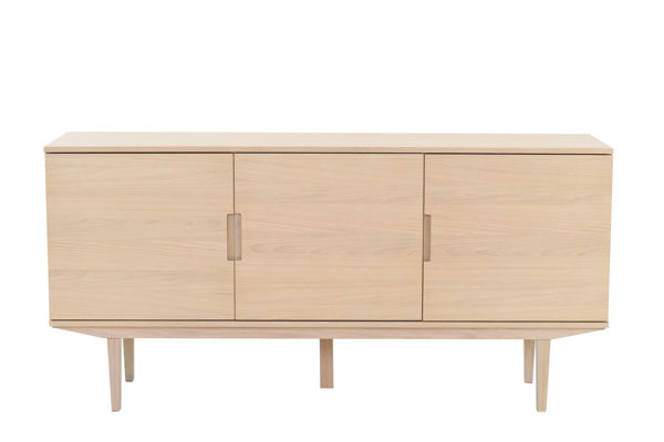 Bild på SAGAMORE Sideboard 3-dörr, vitpigmenterad lackad ekfanér