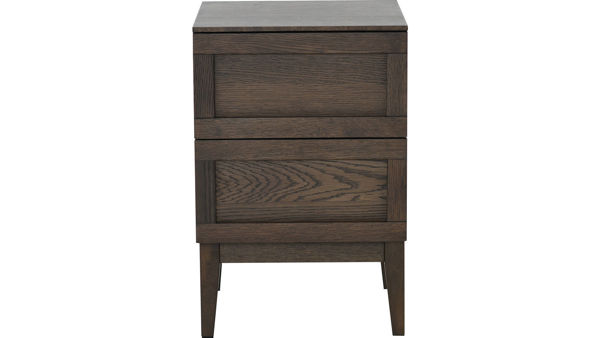 Bild på STAVIN Sängbord, brunlackad ekfanér