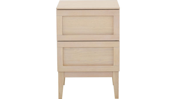 Bild på STAVIN Sängbord, vitpigmenterad lackad ekfanér (WL102)