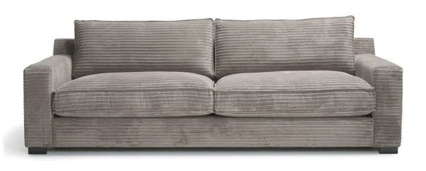 Bild på SAVOY (TD) 3-sits soffa 2 plymåer tyg Duo 5 Brown B914 arm=Savoy ben=wenge