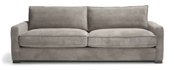 Bild på SAVOY (TD) 3-sits soffa 2 plymåer tyg Duo 5 Brown arm=Clementine, wengeben