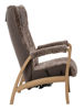 Bild på RELAX Fåtölj fast inkl pall fårskinn Sahara/Facet 36 shitake/Vintage Brown/oljad ek PAKETPRIS