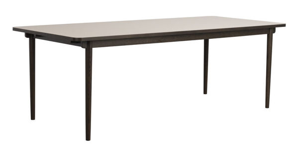 Bild på Fairmount matbord 220x95 beige HPL/brun ek