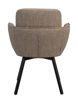 Bild på ROSWELL Karmstol mörkbeige tyg/bruna metallben snurr