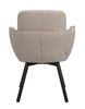 Bild på ROSWELL Karmstol ljusbeige tyg/bruna metallben snurr