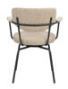 Bild på MERRICK Karmstol mörkbeige tyg/svart metall snurr