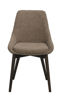 Bild på DENLEY Stol mörkbeige tyg/bruna ekben