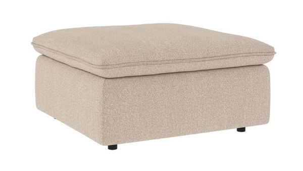 Bild på RAWLINS Fotpall ljusbeige tyg Sandra #903 (k2)