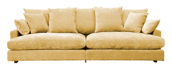 Bild på BABE Chill 3,5-sits soffa 268cm 1359 tyg Vibe Beewax, mörkbruna ekben